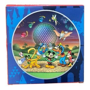 Disney World 2000 Celebrate The Future Hand In Hand Porcelain Ornament Epcot